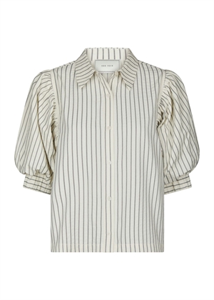 Etta slim stripe skjorte Offwhite Neo Noir 